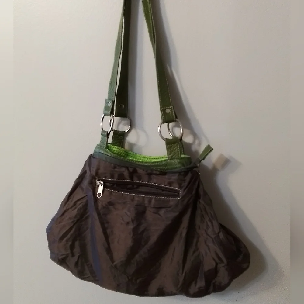 Crochet / Knitted Lime Green Shoulder bag - Picture 5 of 6